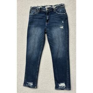 Kancan Distressed Blue Distressed Straight Leg Jeans Size 6 #59614
